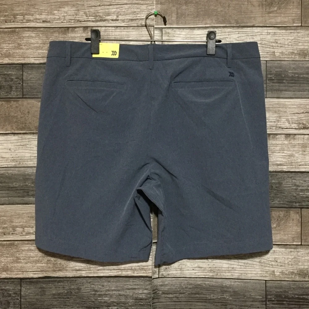 All In Motion Heather Golf Shorts Men's 40 Blue Stretch Performance (Inseam 8)